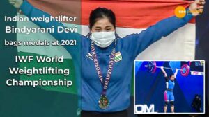 Read more about the article IWF WORLD CHAMPIONSHIPS: BINDYARANI DEVI BAGS TWO MEDALS, GOLD IN CLEAN & JERK AND SILVER IN SNATCH