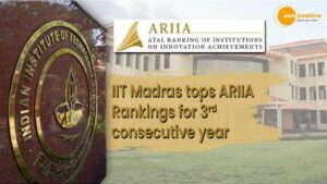 Read more about the article ARIIA RANKINGS 2021: IIT MADRAS, MOST INNOVATIVE EDUCATIONAL INSTITUTE IN INDIA