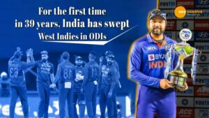 Read more about the article IND VS WI: 39 सालों में भारत ने वनडे में वेस्टइंडीज को किया क्लीन स्वीप, 96 रनों से मिली जीत!
