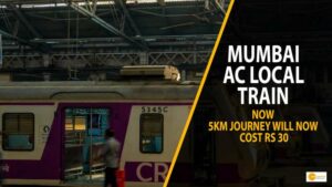 Read more about the article Mumbai AC local train fares have been cut by half, A 5km journey will now cost Rs 30