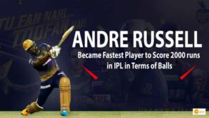 Read more about the article All rounder Andre Russell, fastest player to score 2000 IPL runs in terms of balls