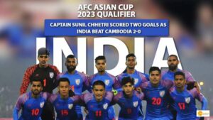 Read more about the article AFC Asian Cup qualifier: कप्तान सुनील छेत्री के दो गोल की मदद से भारत ने कंबोडिया को 2-0 से हराया