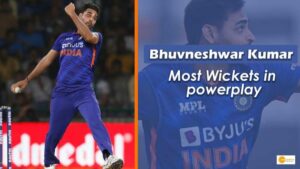 Read more about the article Indian pacer Bhuvneshwar Kumar records most wickets in Powerplay in T20I History