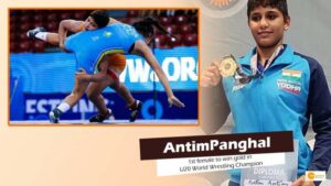 Read more about the article Antim Panghal Becomes India’s 1st female to win gold in U20 World Wrestling Champion