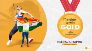 Read more about the article Neeraj Chopra makes history with India’s 1st ever gold in World Championship