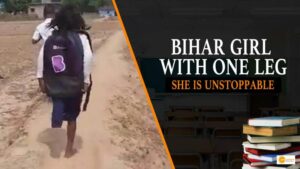 Read more about the article Unstoppable Bihar girl: Walks 1 km to school in 1 leg