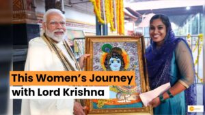 Read more about the article Jasna Salim- An Artist Gifted Krishna Painting To PM Modi
