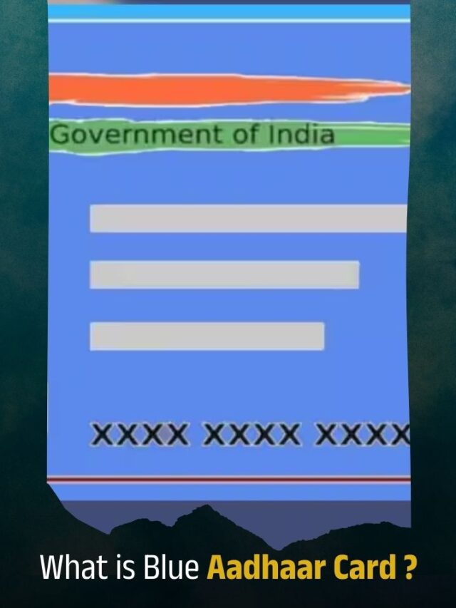 What Is Blue Aadhar Card ?