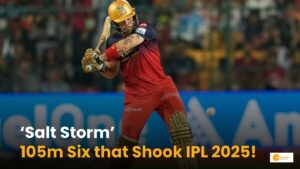 Read more about the article IPL 2025: Phil Salt का ‘सॉल्टी’ छक्का, 105 मीटर की धुआंधार हिट!