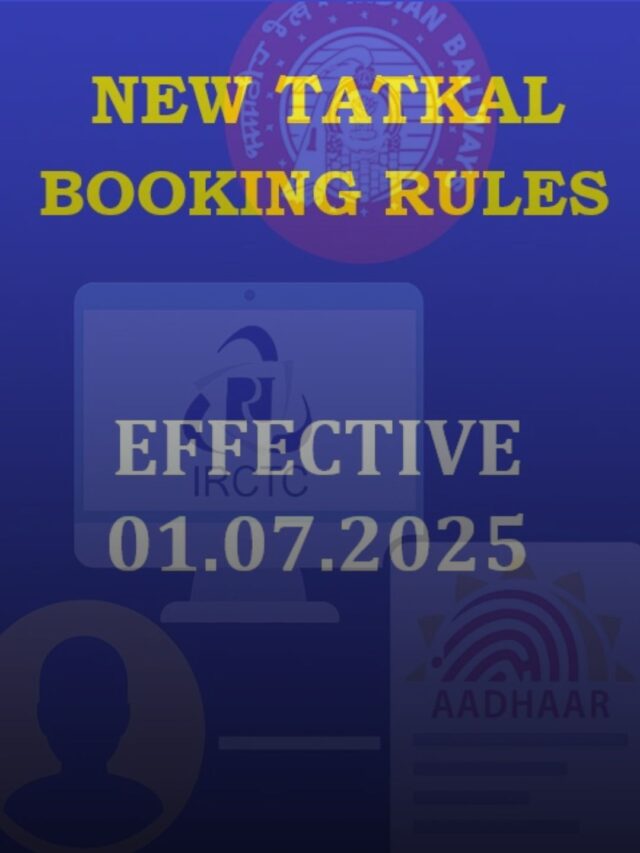 Aadhaar-based OTP mandatory for tatkal tickets