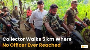 Read more about the article Bijapur: 5 किमी पैदल और नदी पार कर ग्रामीणों से मिलने पहुंचे कलेक्टर!